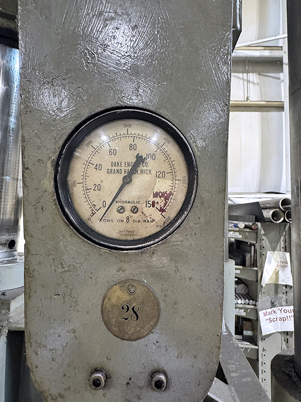 Dake Model 18-151 125 Ton 4 Post Press