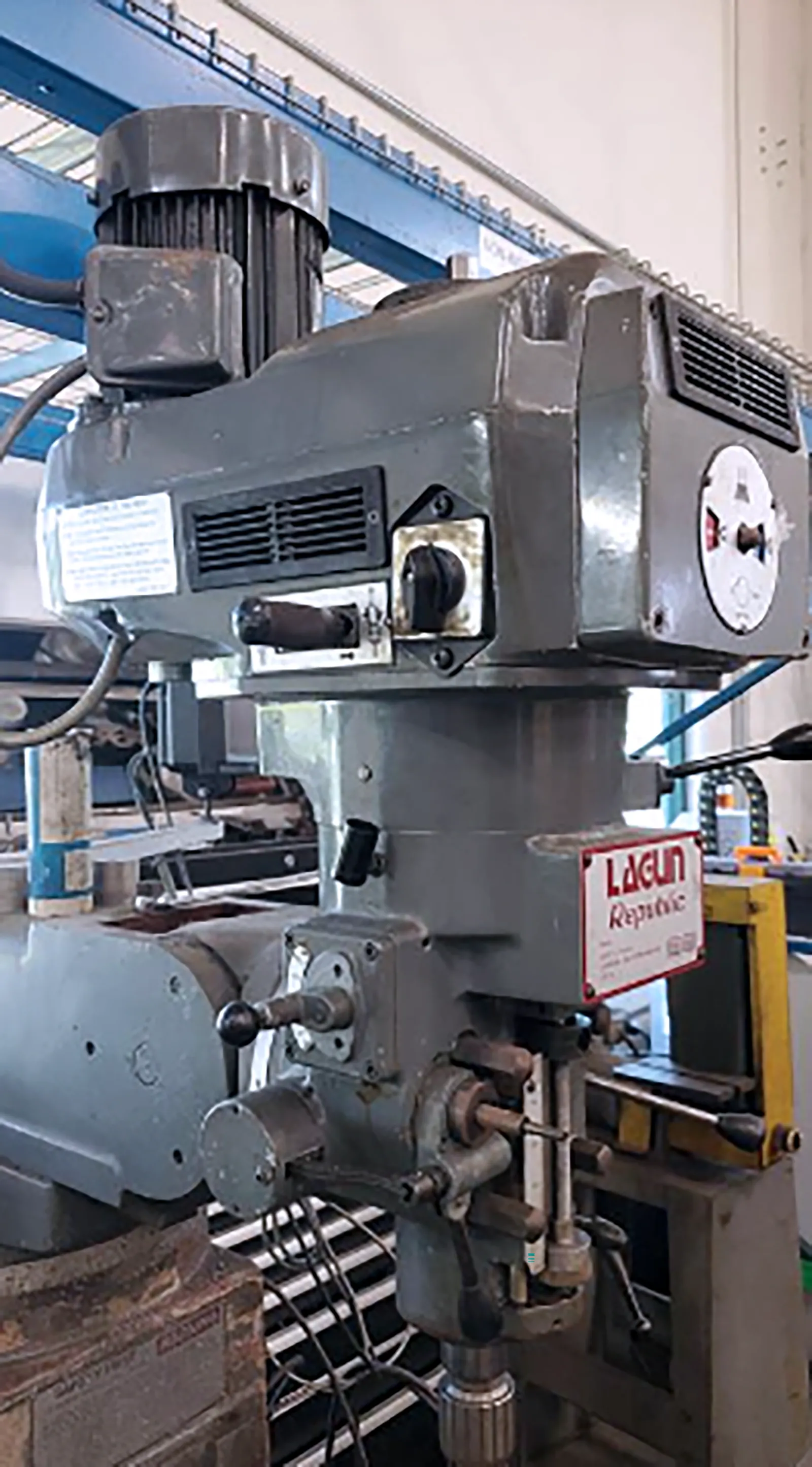 9" x 48" Lagun Vertical Milling Machine W/ DROs, Powerfeed_3633520