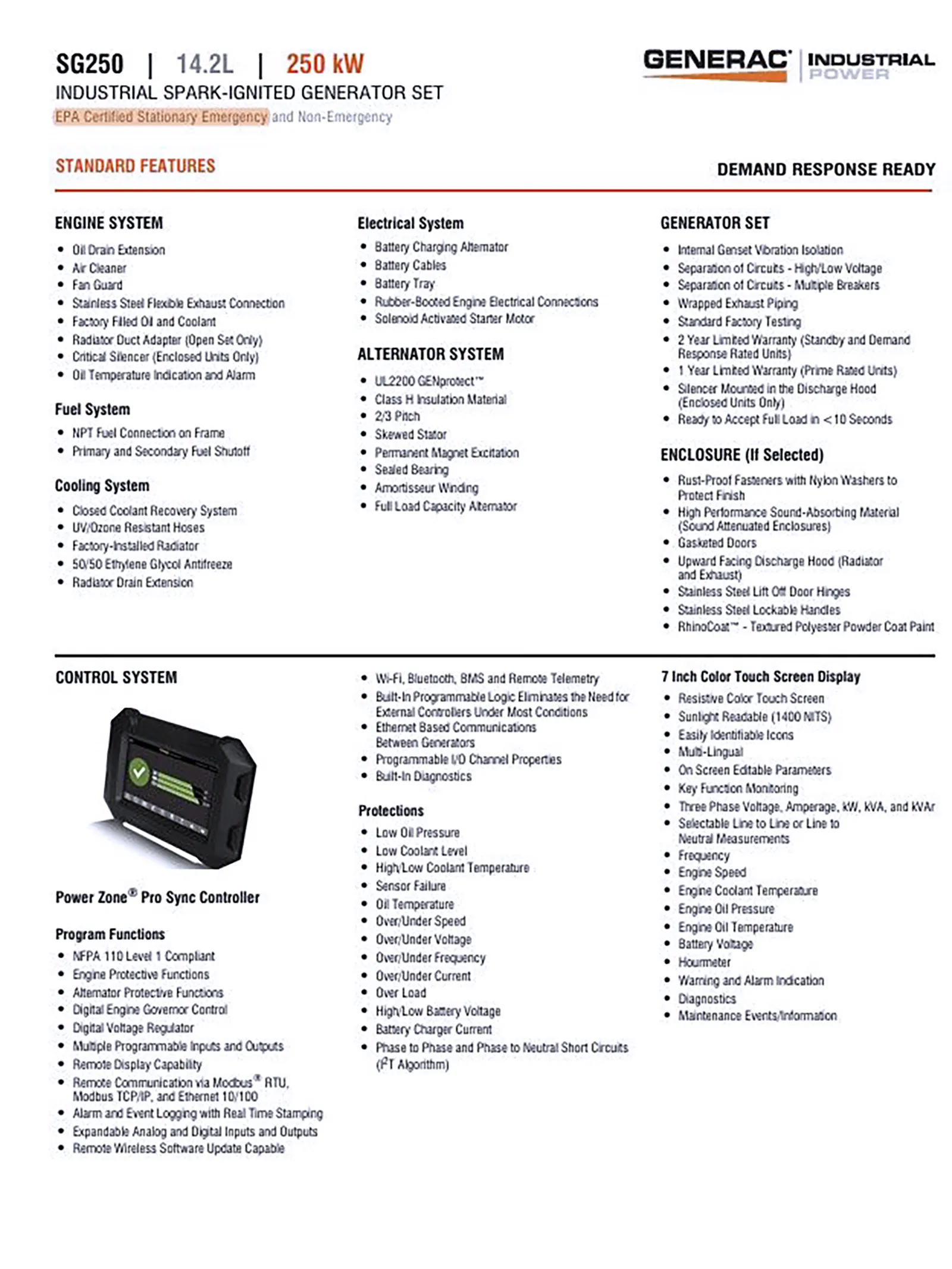 GENERAC POWER SYSTEMS SG250_3745880