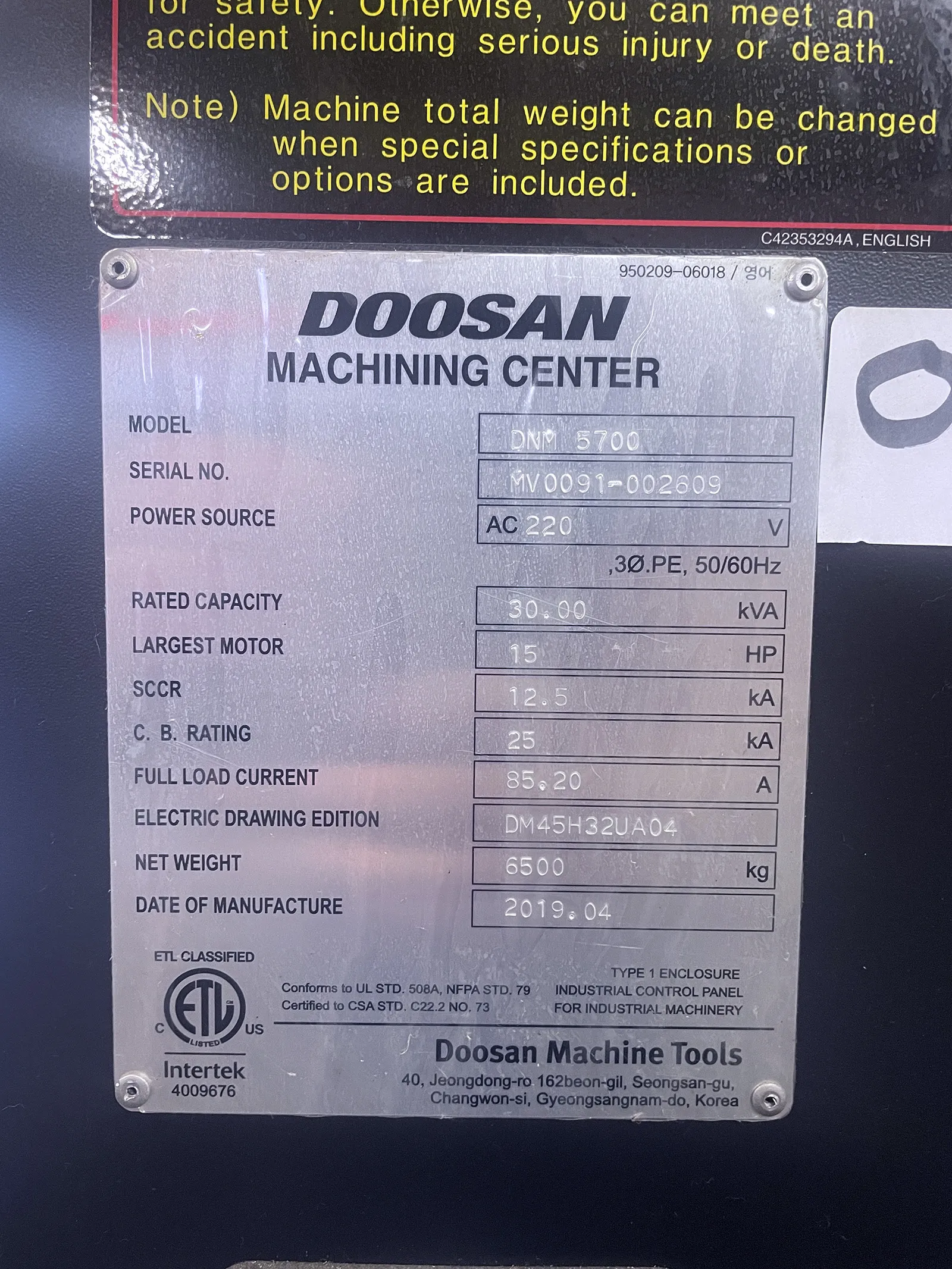 Doosan DNM5700_3773962