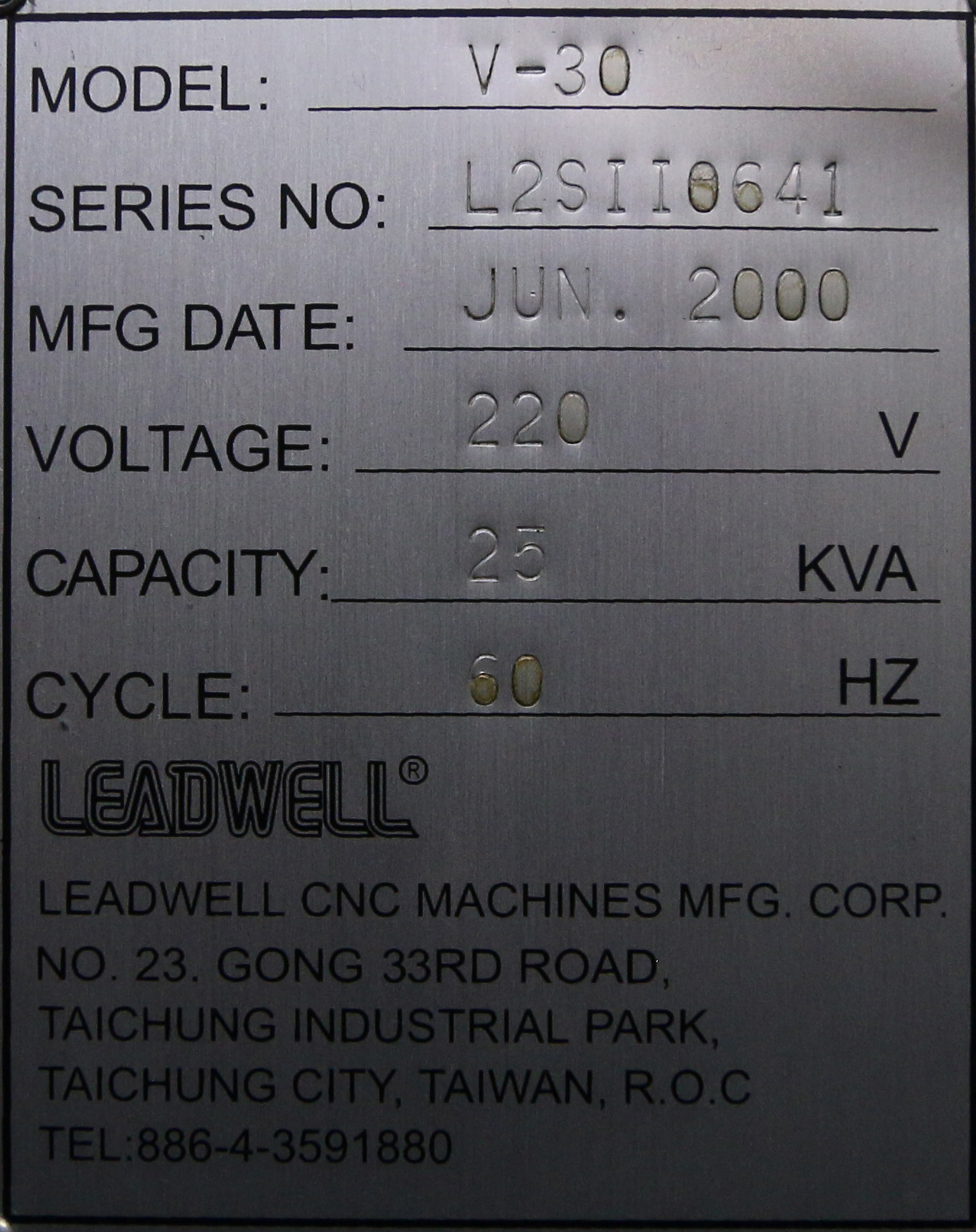 Leadwell V30 2000 1