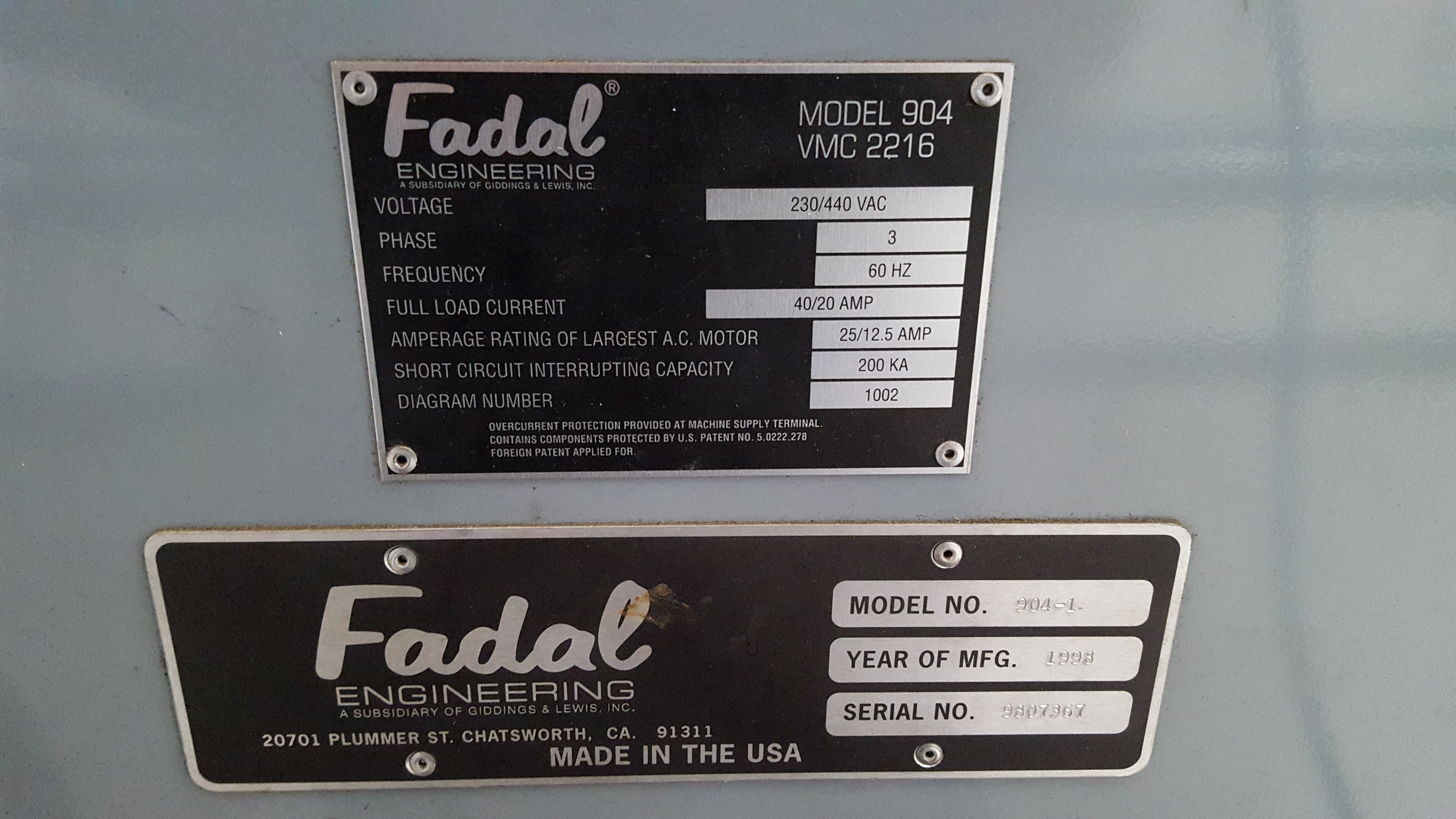 Fadal 2216 1998 1