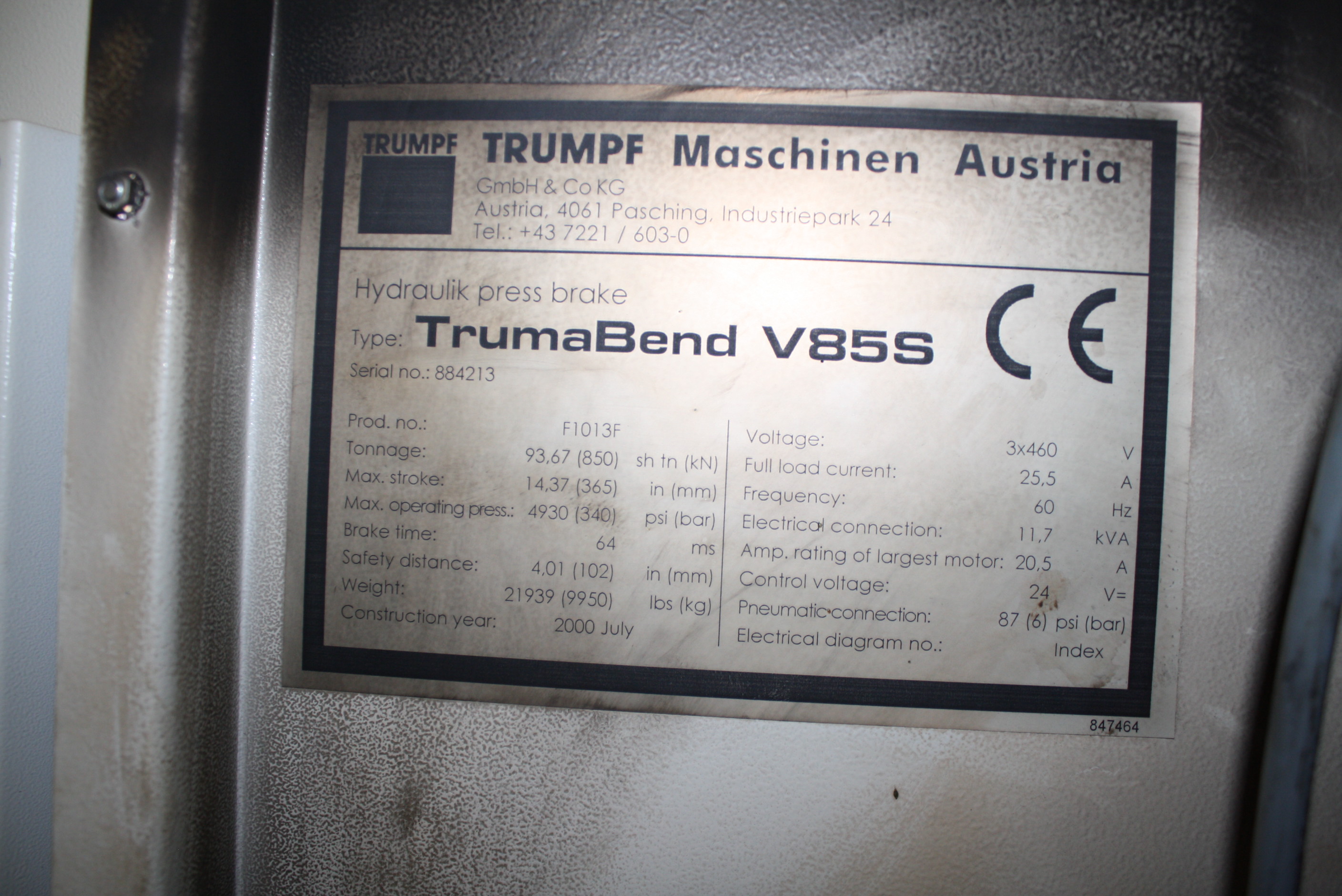 Trumpf TrumaBend V85SX 2000 1