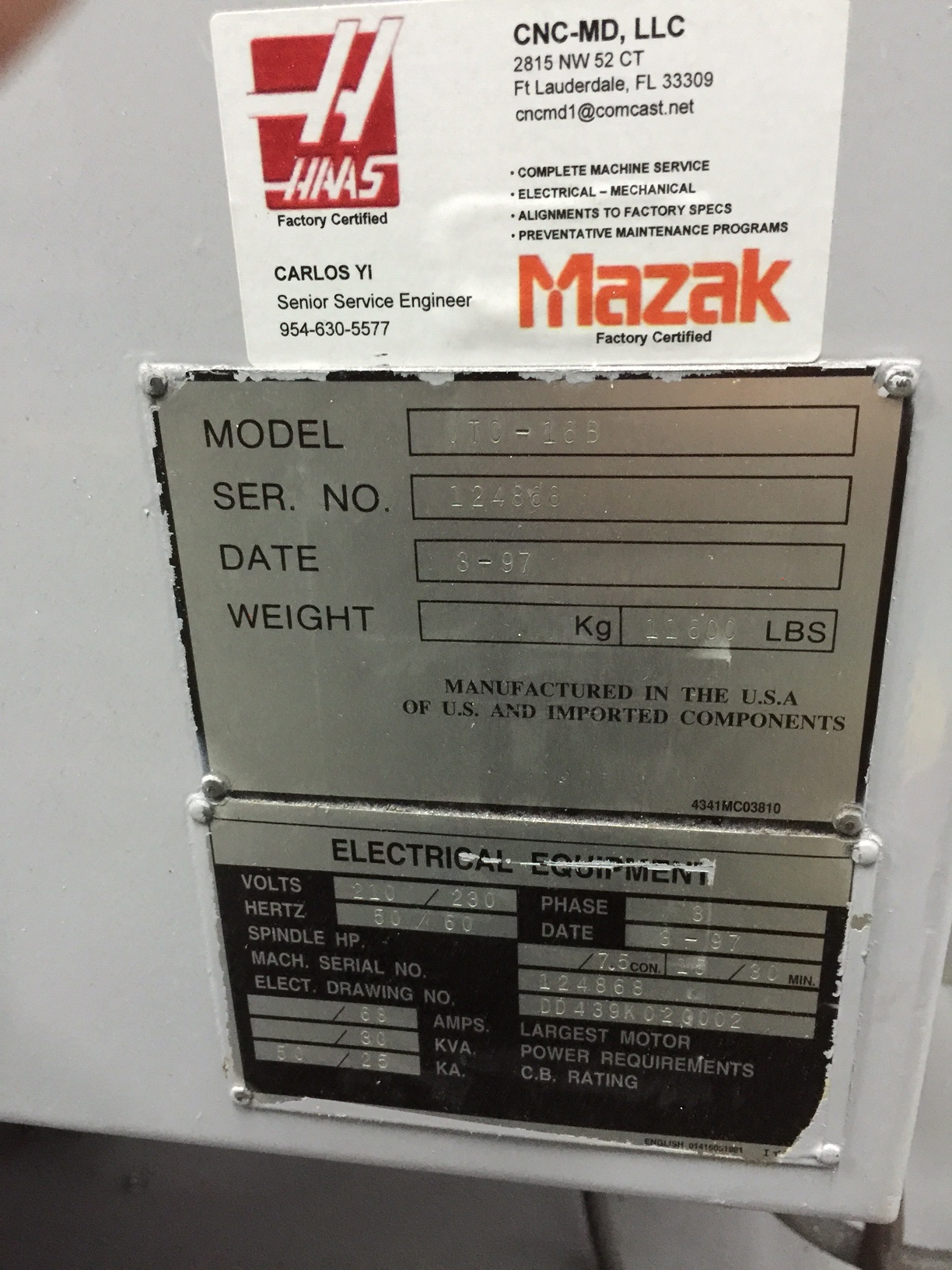 Mazak VTC 16B 1997 1