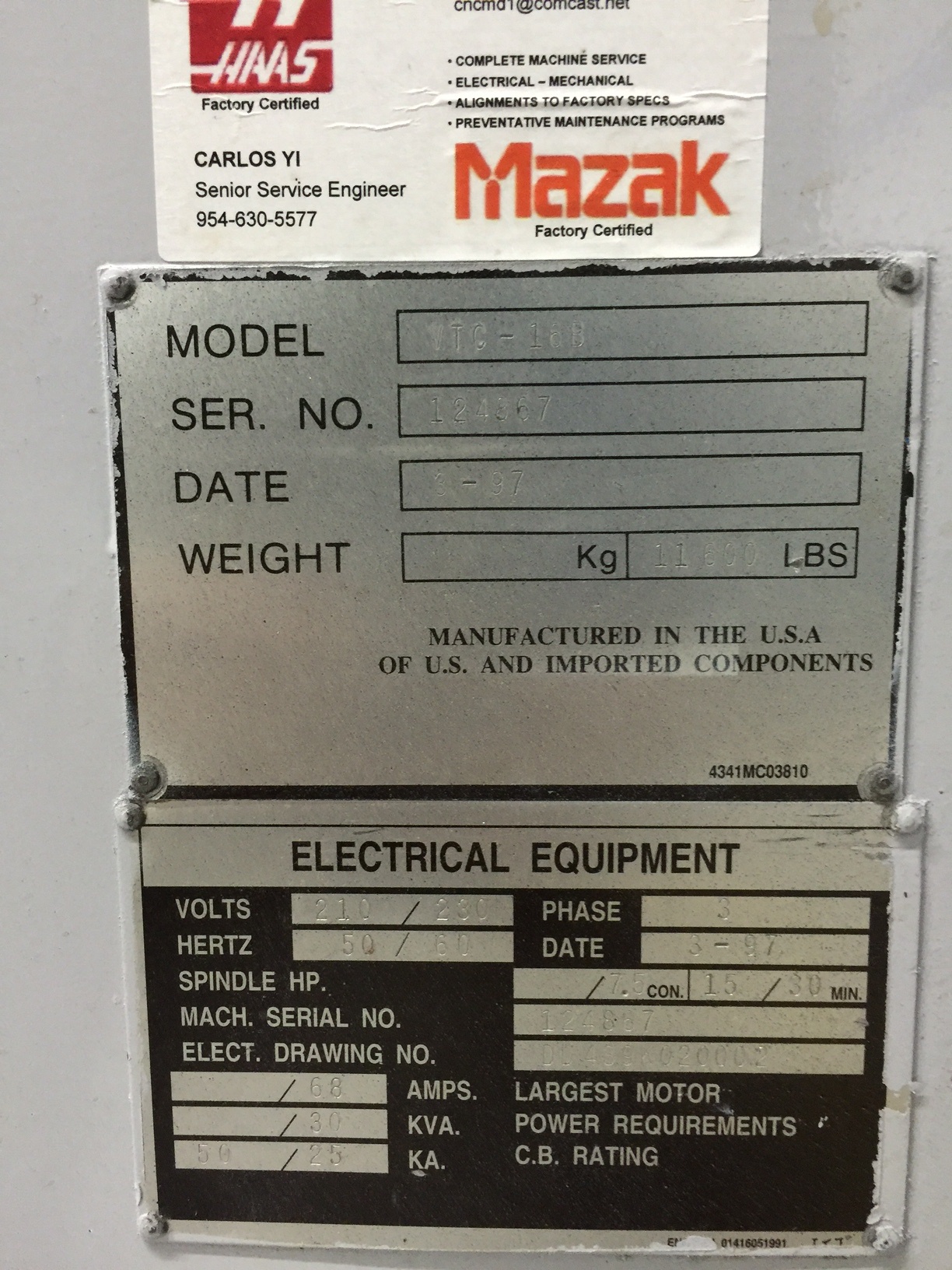 Mazak VTC 16B 1997 1