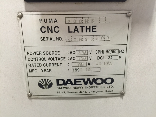 Daewoo Puma 200MS 1997 1