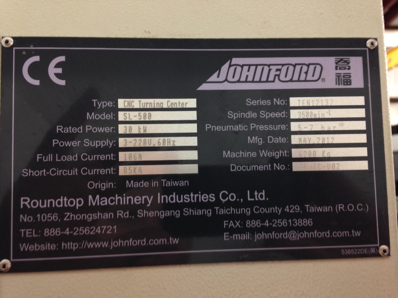 Johnford SL-500 2012 1
