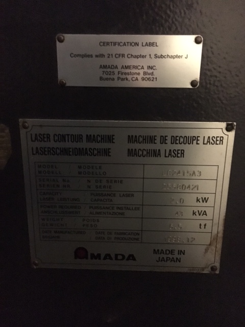 Amada LC2415A3 1998 2
