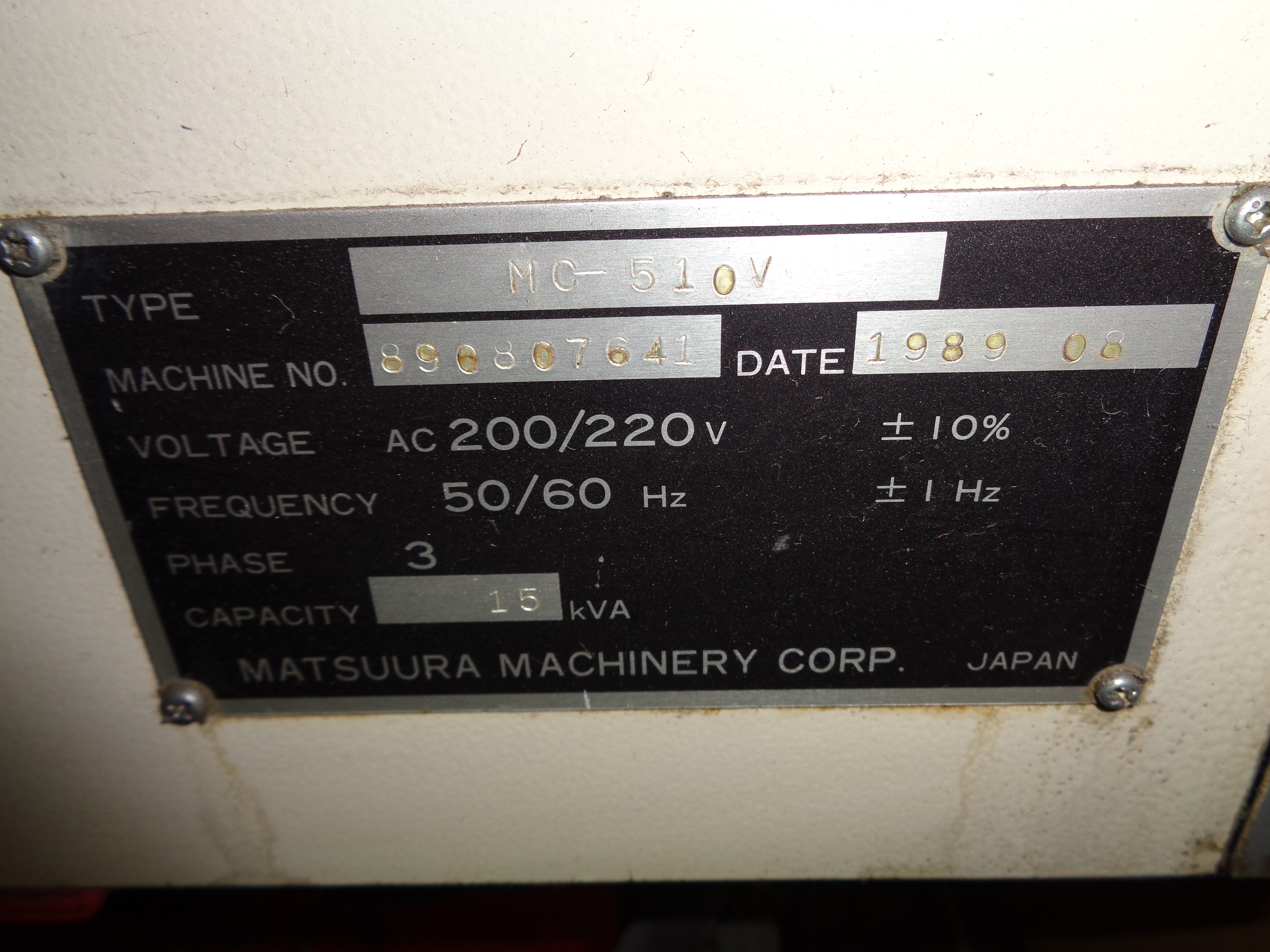 Matsuura MC-510V 1989 2