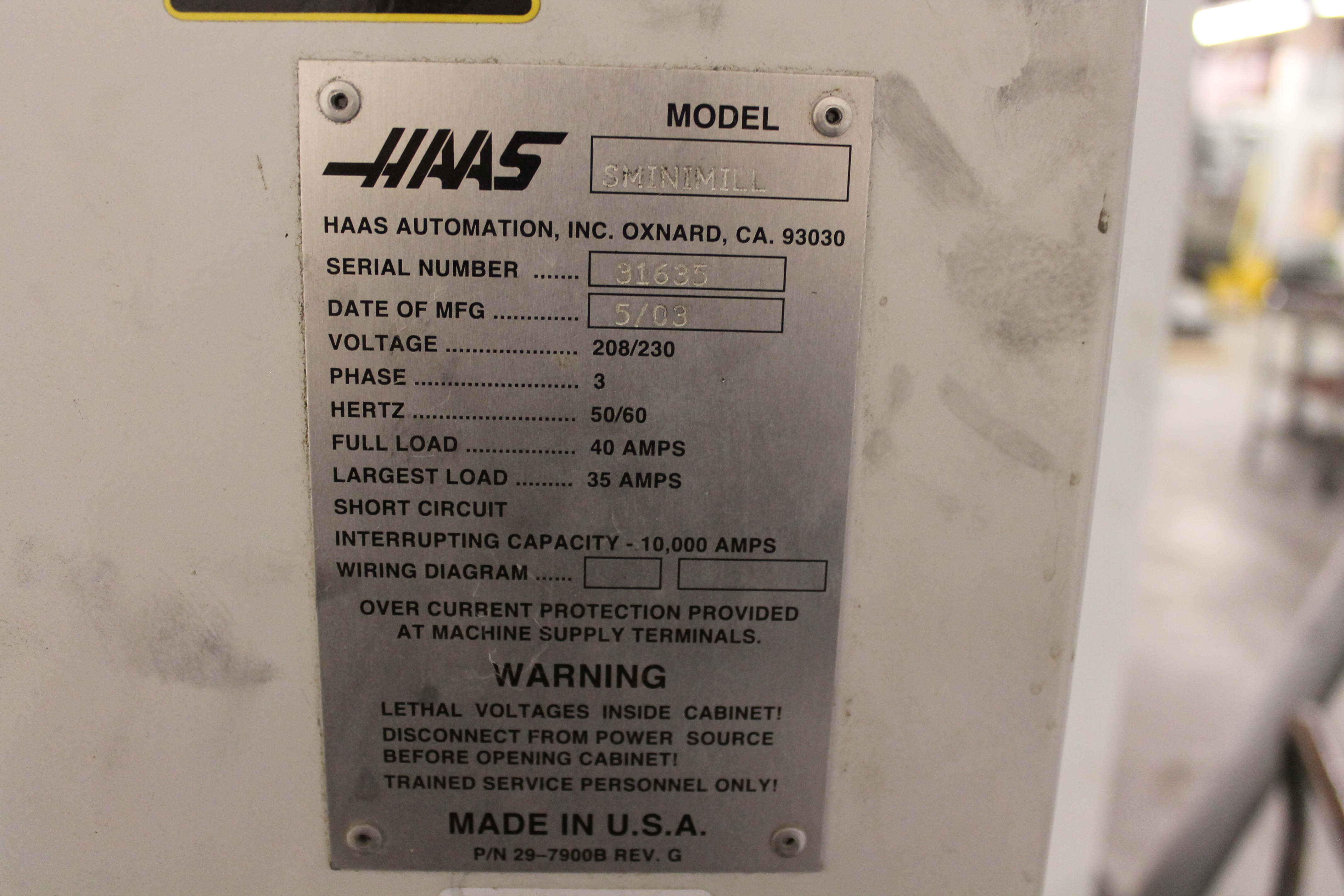 Haas Super Mini Mill 2003 2