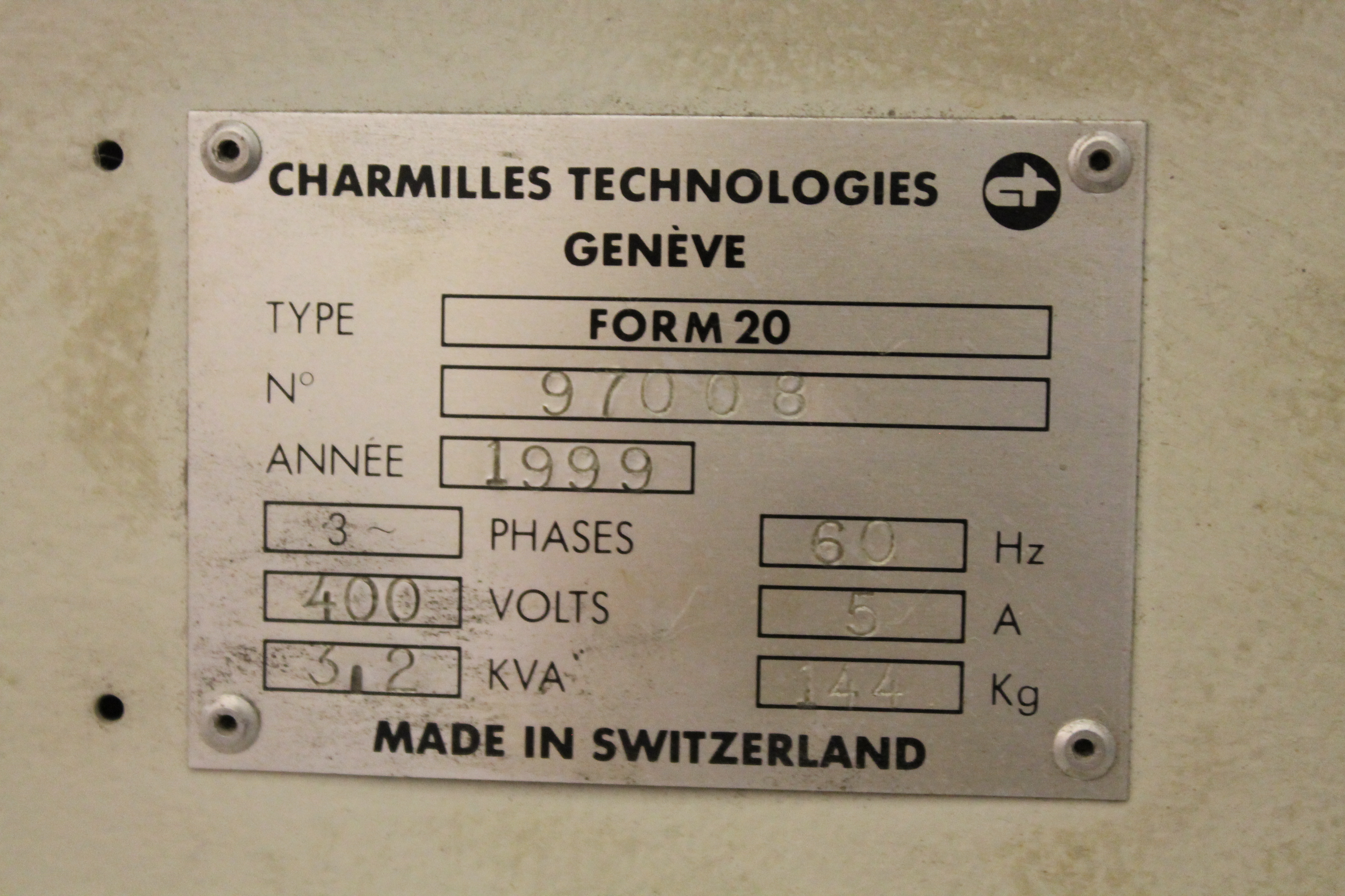 Charmilles Form 20A 1999 2