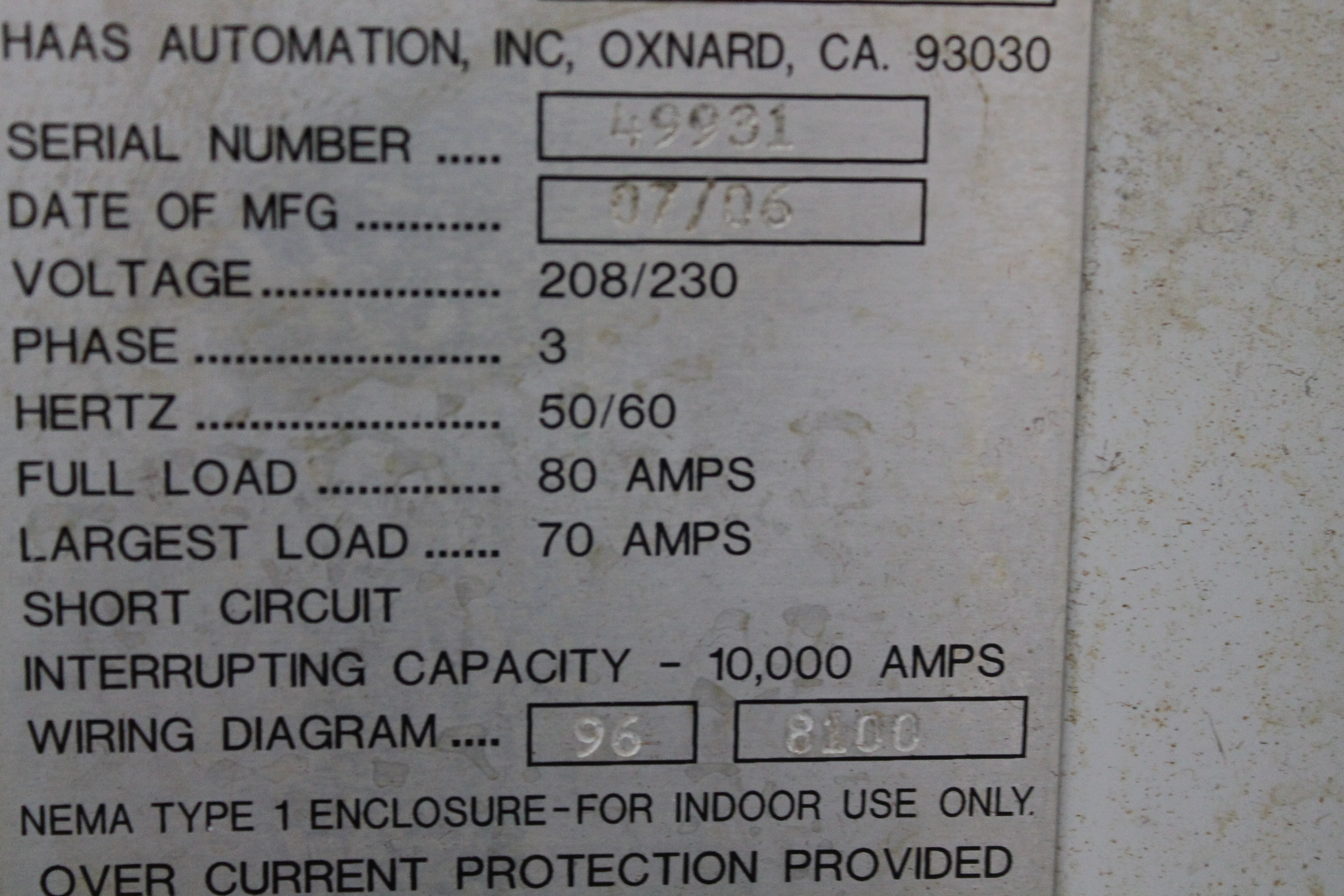 Haas VF-6 07/2006 2