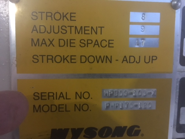 Wysong PHP175-120 1995 2