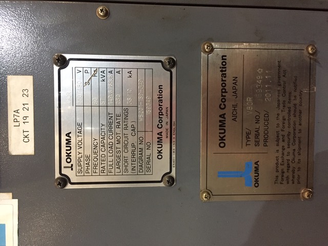 Okuma V80R 2011 2