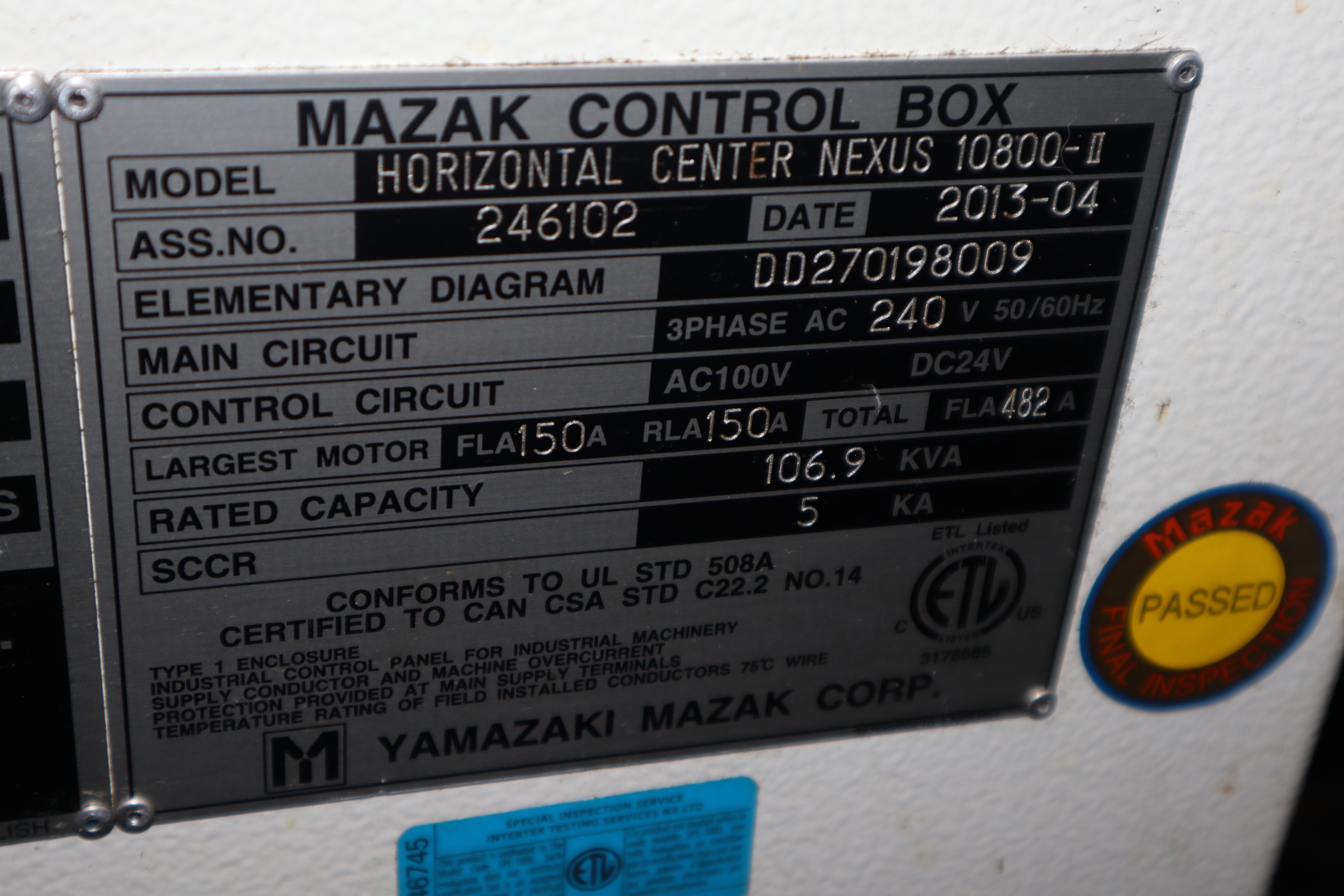 Mazak HCN-10800 II 2013 1