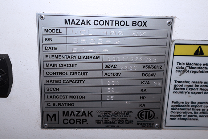 Mazak VCU-400 5X 2014 1