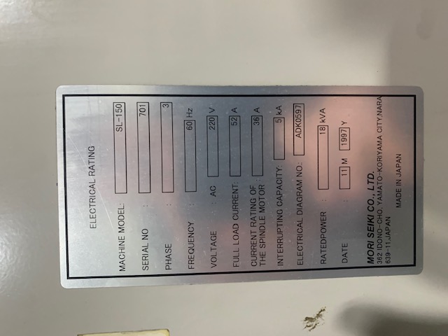 Mori Seiki SL-150 1997 1