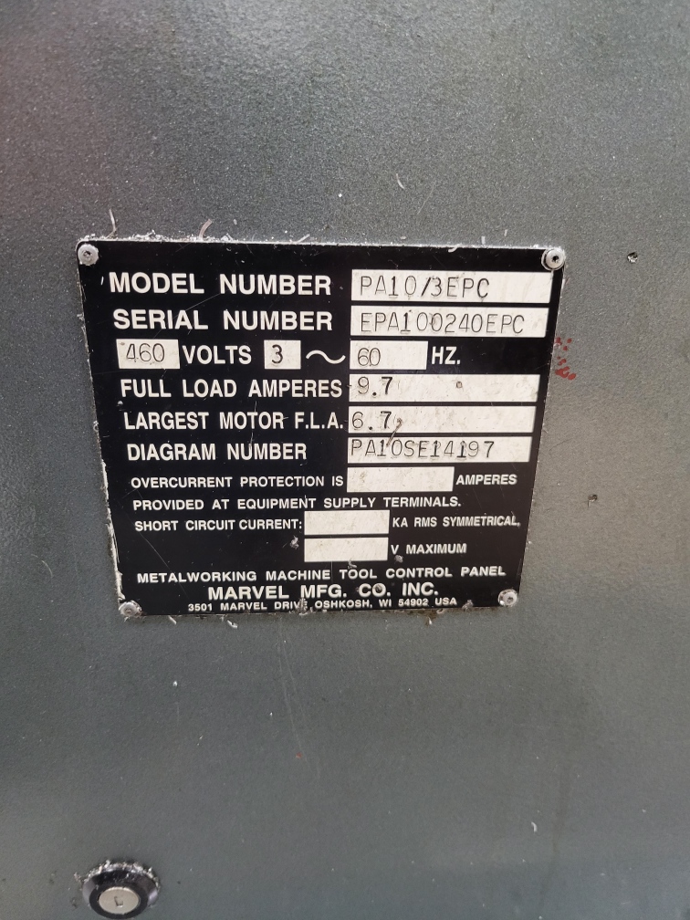 Horizontal Band Saw  Marvel Spartan 2012 1