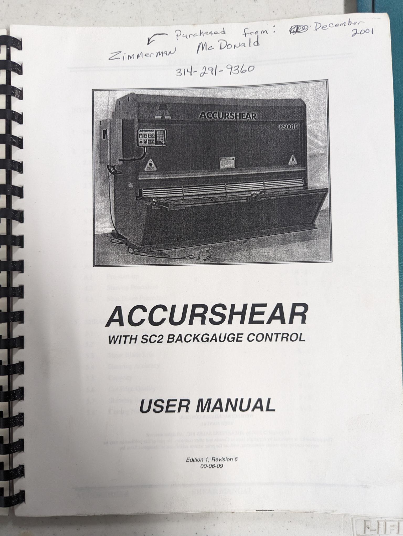 AccurShear 837510 2001 1